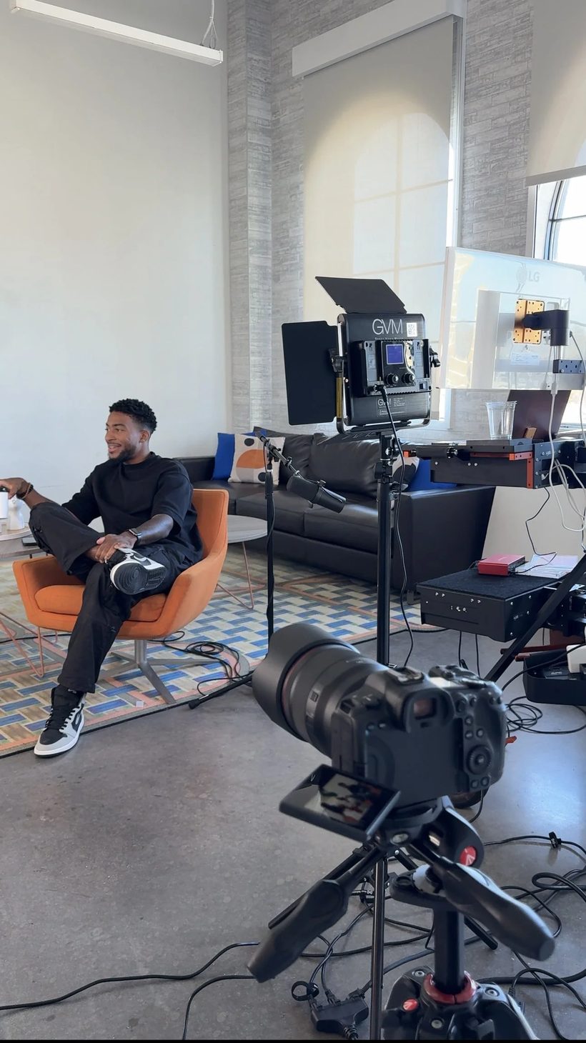 On set with the Social Archive Studio team